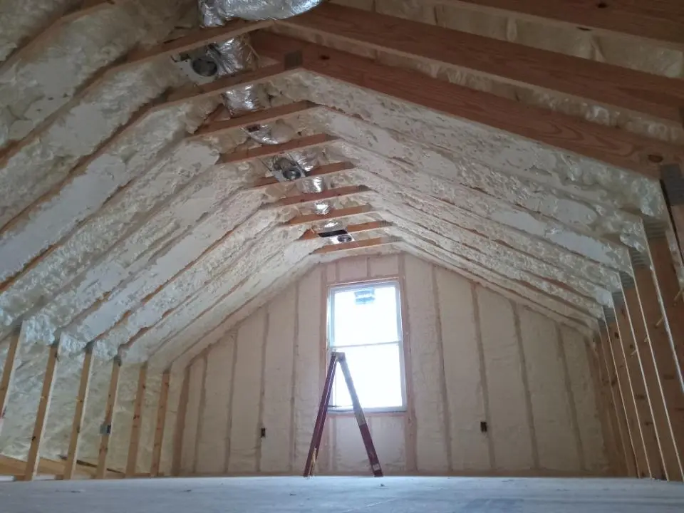 Spray foam roofing application for Crawl Space Insulation project in Cortland
